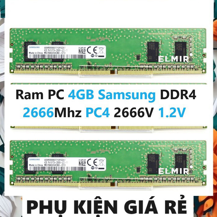 คอมพิวเตอร์แล็ปท็อป Ram 4GB DDR4 Samsung Bus 2666Mhz PC4 2666V 1.2V สําหรับ PC Desktop