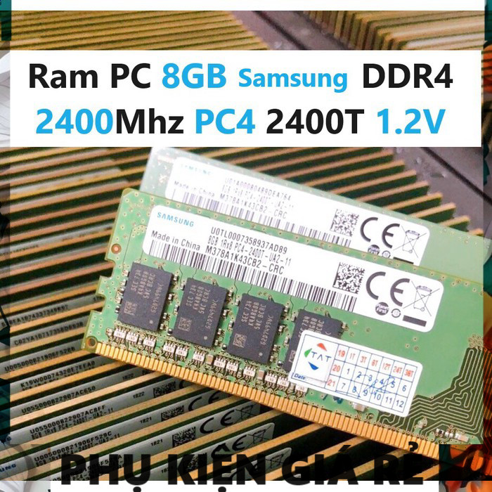 แล็ปท็อปคอมพิวเตอร์ PC Ram 8GB Samsung DDR4 2400Mhz PC4 2400T 1.2V สําหรับคอมพิวเตอร์เดสก์ท็อป - มกร