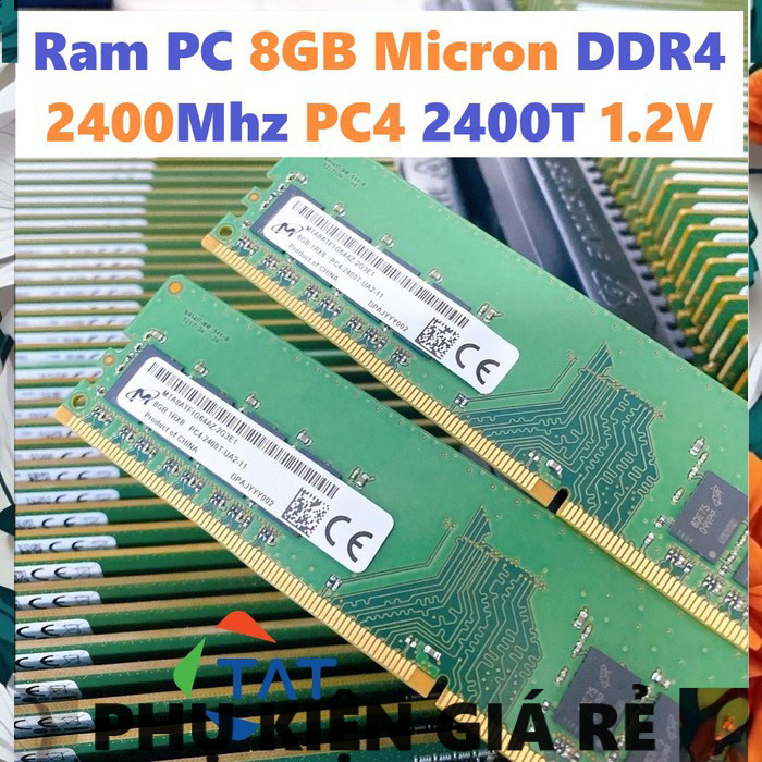 LAPTOP COMPONENTS PC Ram 8GB Micron DDR4 2400Mhz PC4 2400T 1.2V สําหรับคอมพิวเตอร์เดสก์ท็อป - มกราคม