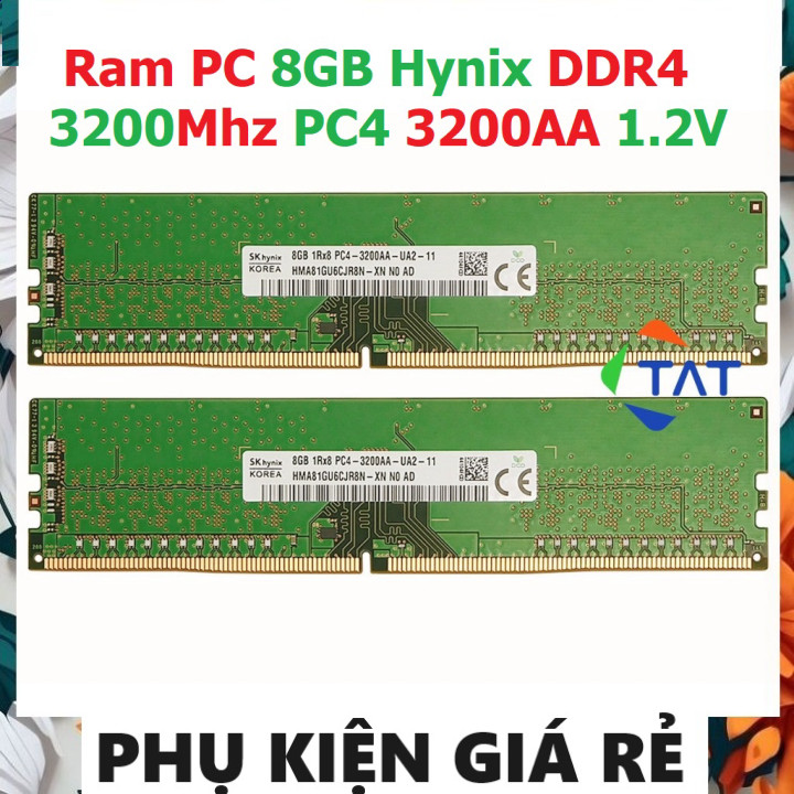 คอมพิวเตอร์แล็ปท็อป Ram 8GB DDR4 (Hynix) รถบัส 3200Mhz PC4 3200AA 1.2V สําหรับ PC Desktop