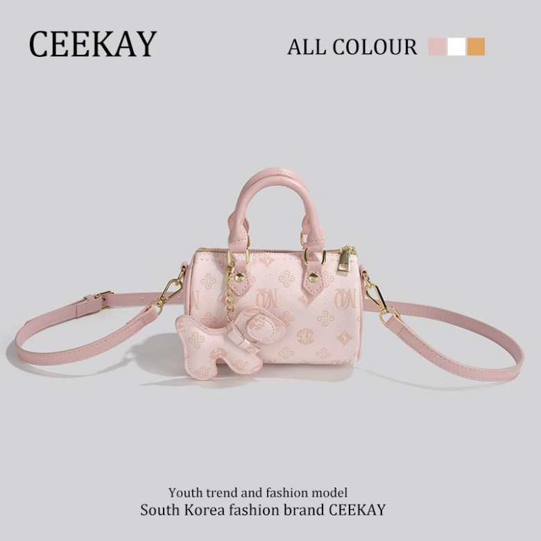 กระเป๋าถือผู้หญิง CeeKay ของแท้ - กระเป๋าถือหนัง CeeKay พร้อมตะขอและลายม้าหรูหราไม่ซ้ําใคร