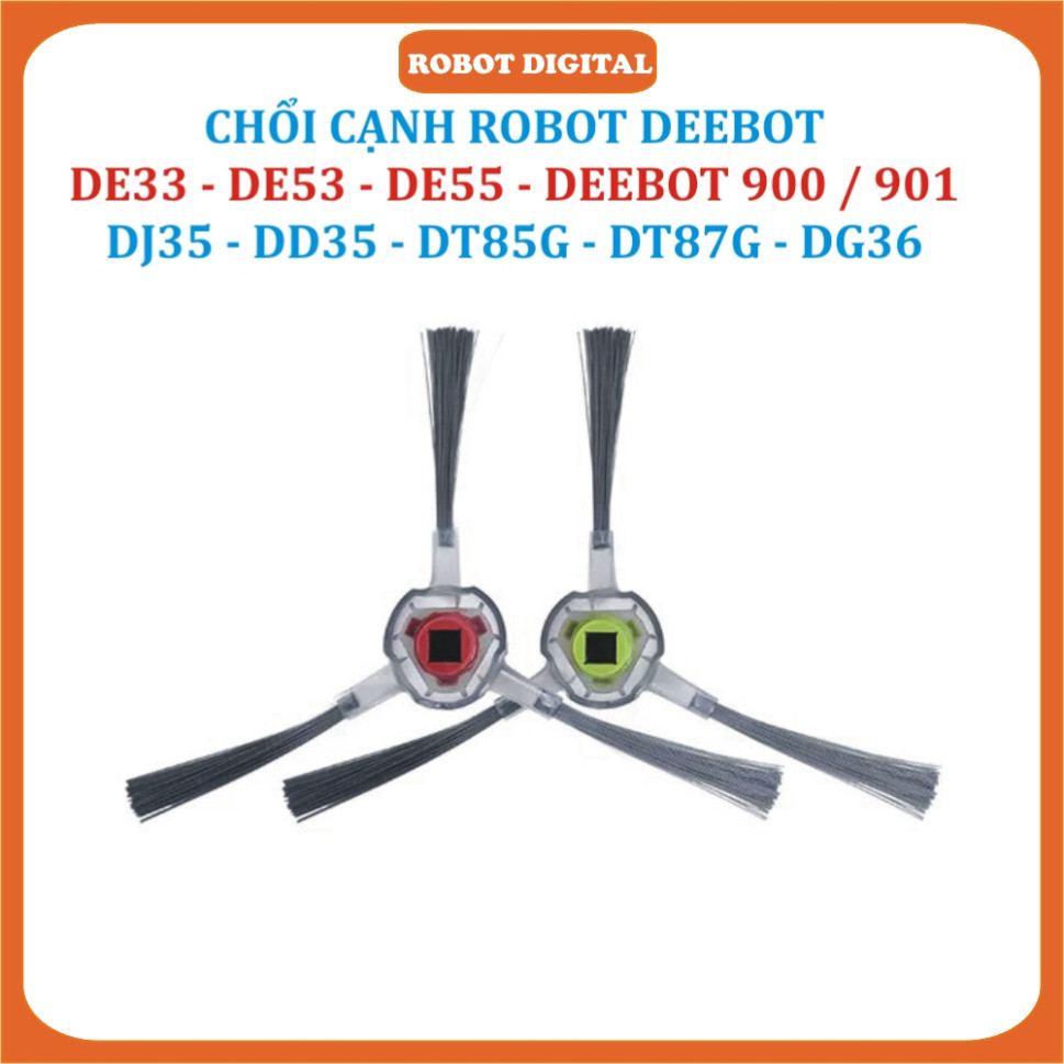 อุปกรณ์เสริมแปรงด้านข้าง แปรงเครื่องดูดฝุ่นหุ่นยนต์ Deebot DE53, DE55, DD35, DJ35, DT85G, DD37, DT87