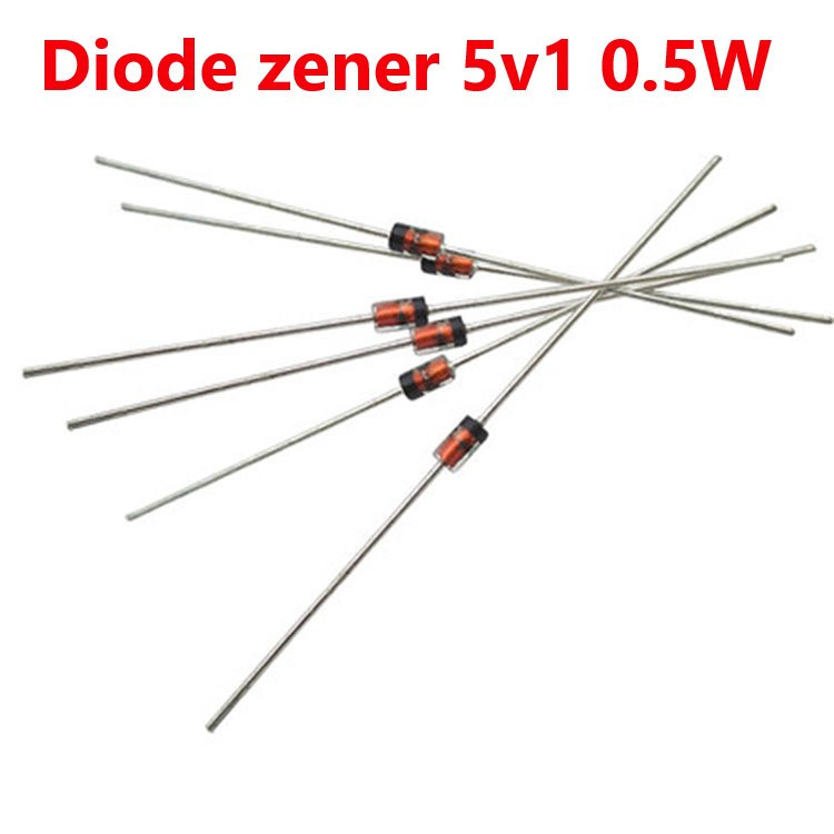 [แพ็ค 10 ชิ้น] zener Diode 5v1 5.1v 0.5W pin