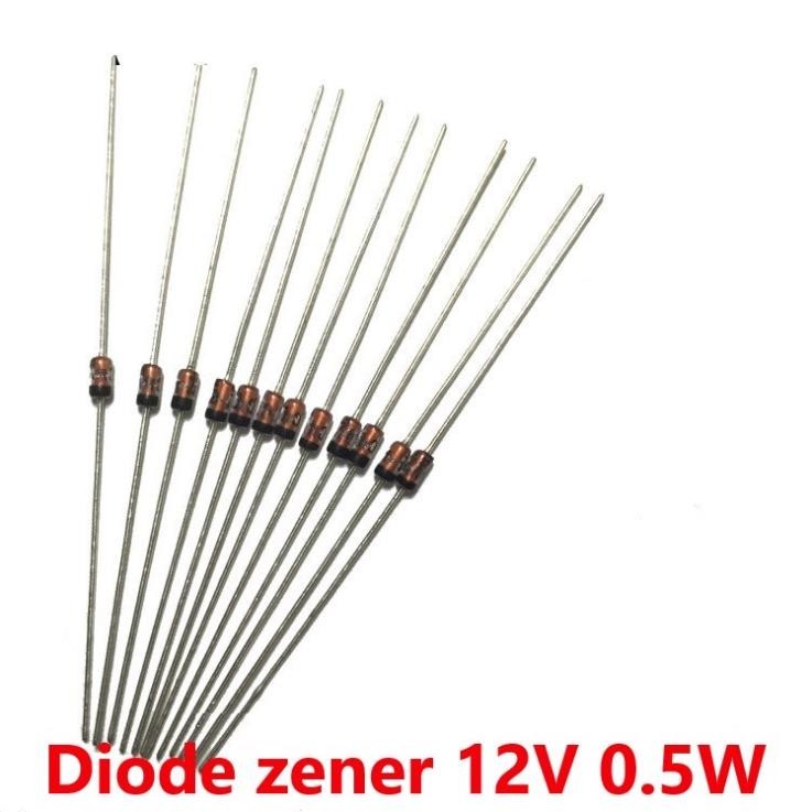 [แพ็ค 10 ชิ้น] zener Diode 12V 0.5W พิน