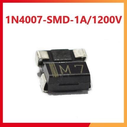 กระเป๋า 10 - Current Rectifier Diode M7 1A/1200V 1N4007 IN4007 M7 SMD 4007 Pin, 1N4007 pin