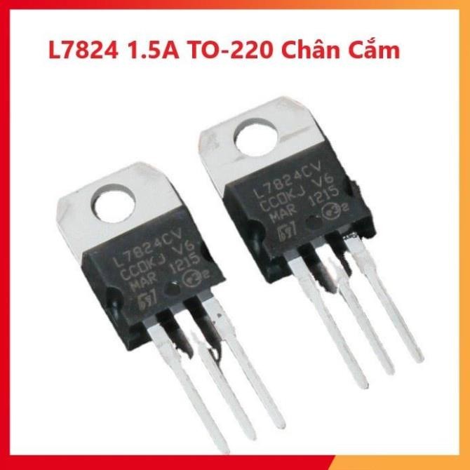 เครื่องปรับแรงดันไฟฟ้า IC 24V 7824 L7824 L7824CV LM7824 CV 1.5A TO-200 Pins