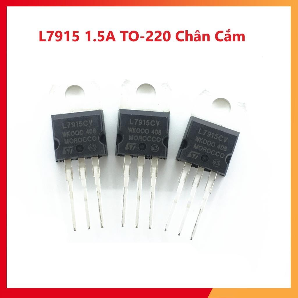 COMBO 3 15V ตัวควบคุมแรงดันไฟฟ้า IC 7915 L7915 L7915CV LM7915 7915CV 1.5A TO-220 Pins