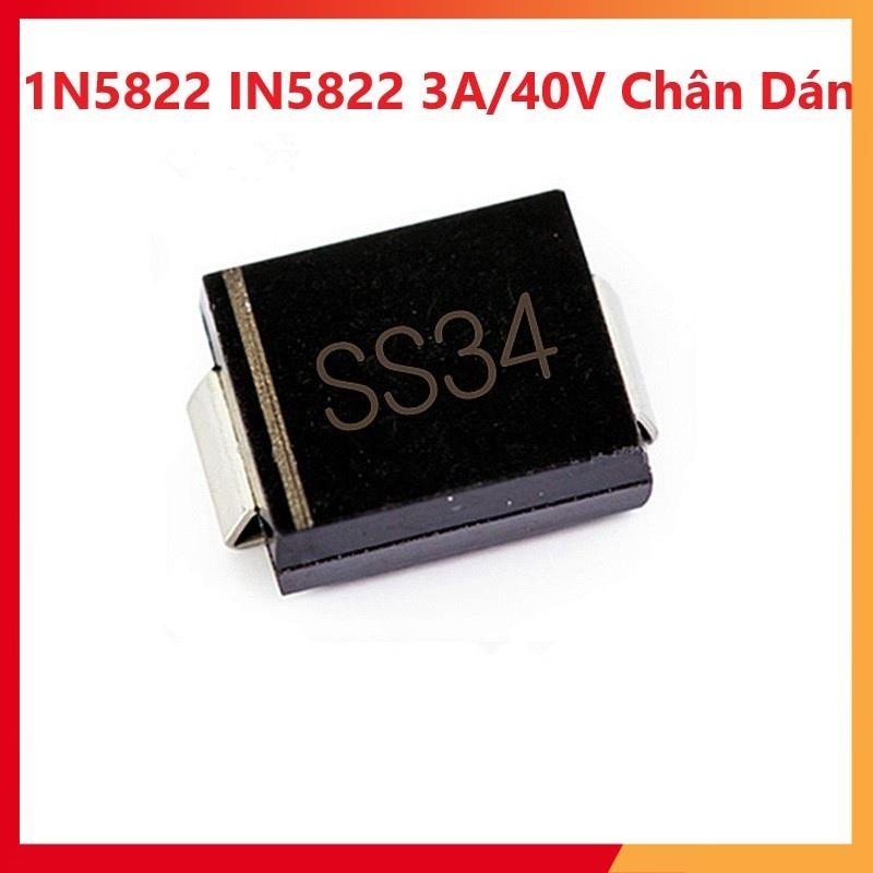 แพ็คเกจ 15 SS34 - Schottky Diode 1N5822 IN5822 3A/40V Pin, Pin - คุณภาพดี 5822 - Fast Diode