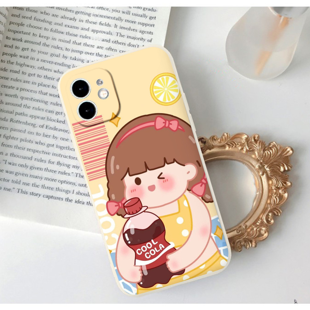 เคสขอบสี่เหลี่ยมคู่โซดา iphone 6 8 7 plus x xr xsmax 11 12 13 14 pro max - e7245