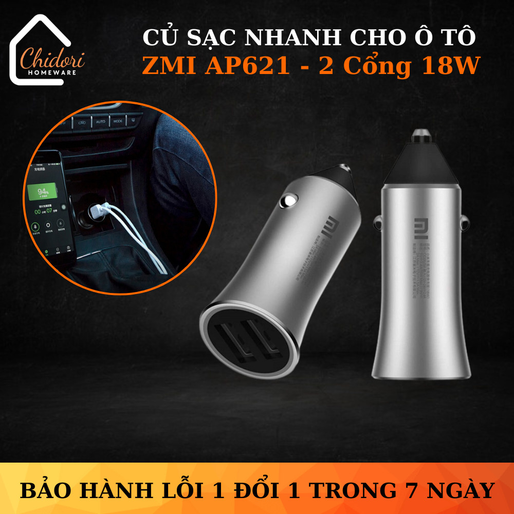 - ZMI AP621 2-Port 18W Car Fast Charger