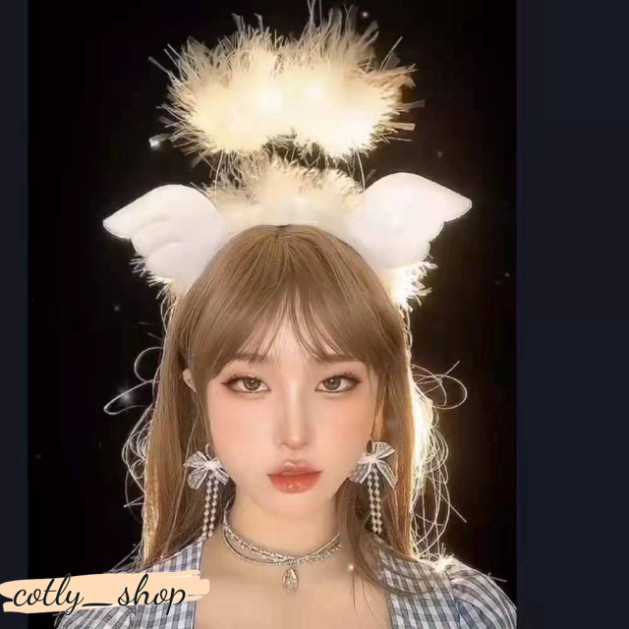 [HOT TIKTOK] ที่คาดผม TRANSFORMATION ตกแต่งด้วยแตรเรนเดียร์พร้อมไฟ LED เรืองแสงสีเหลืองอบอุ่น