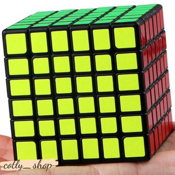 Rubik Toy 6x6 Qiyi Moyu 6x6x6 Meilong Sticker - ช่วยพัฒนา Super Brain Smooth Rotation พร้อมขอบสีดํา