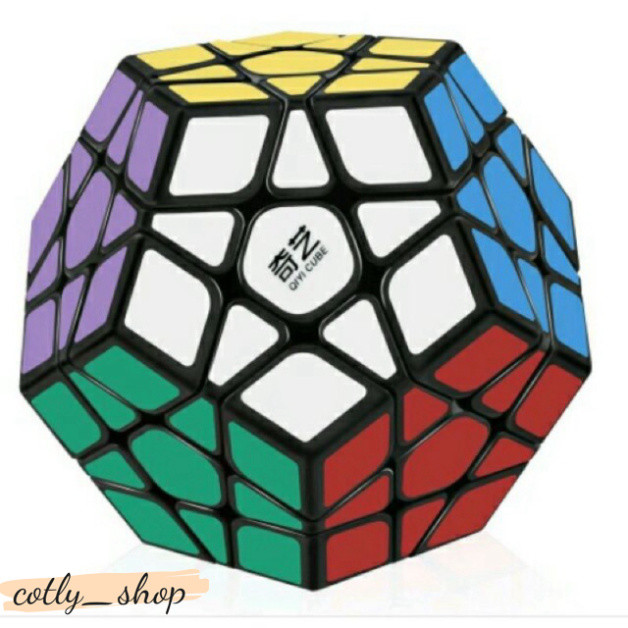 Rubik Megaminx Qiyi Rubik 12 ด้าน Rubiks Cube ของแท้