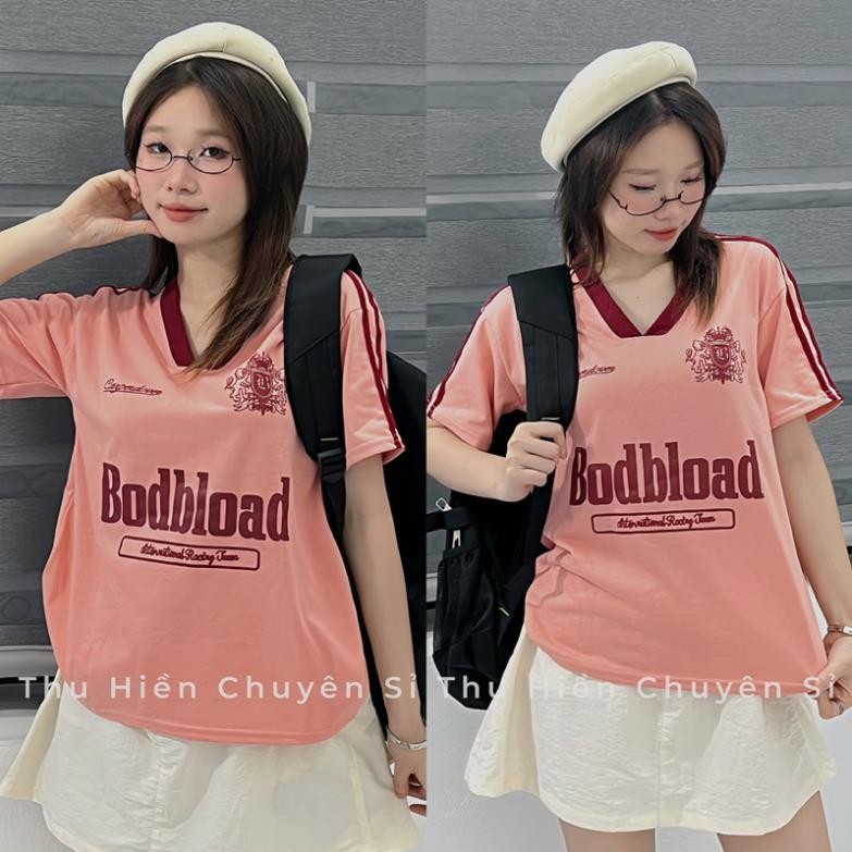 เสื้อยืดคาร์ดิแกนผ้าฝ้ายสุดเท่สําหรับผู้หญิงพร้อม BODBLOAD Letter Loose Fit Freesize ภายใต้ 65KG.