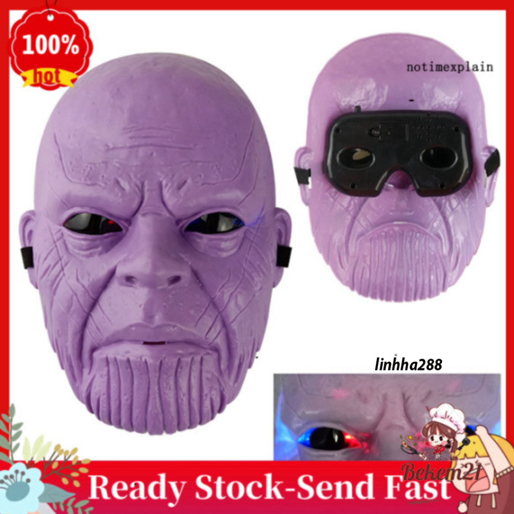 หน้ากากถุงมือธานอสพร้อม LED เล่นบทบาทของ Iron Man