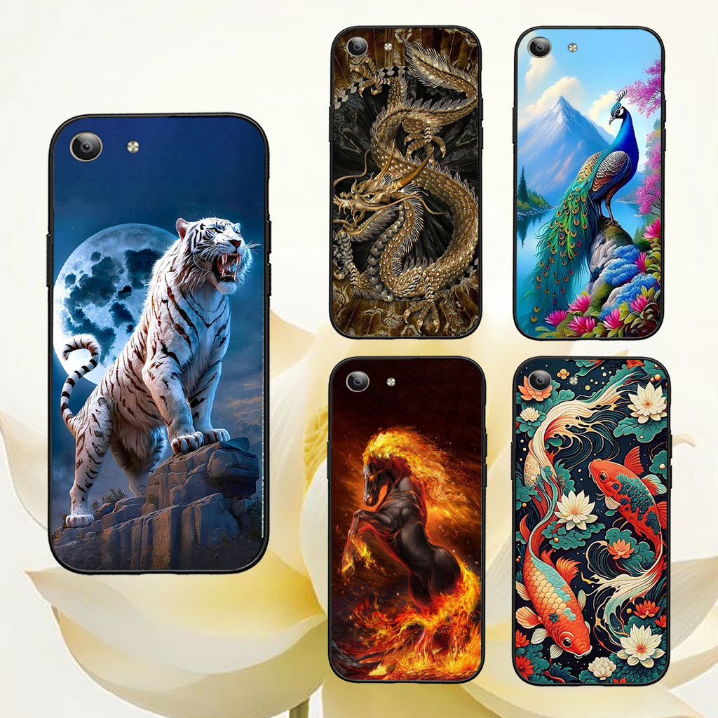 เคส Oppo Y53, Y55 พิมพ์ลายมังกร เสือ สิงโต แมงป่อง ปลาคาร์พ