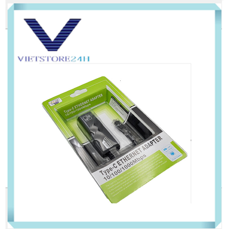 สาย Type-c To Lan 2.0 100/1000Mbps-USB เป็น LAN RJ45 ของแท้