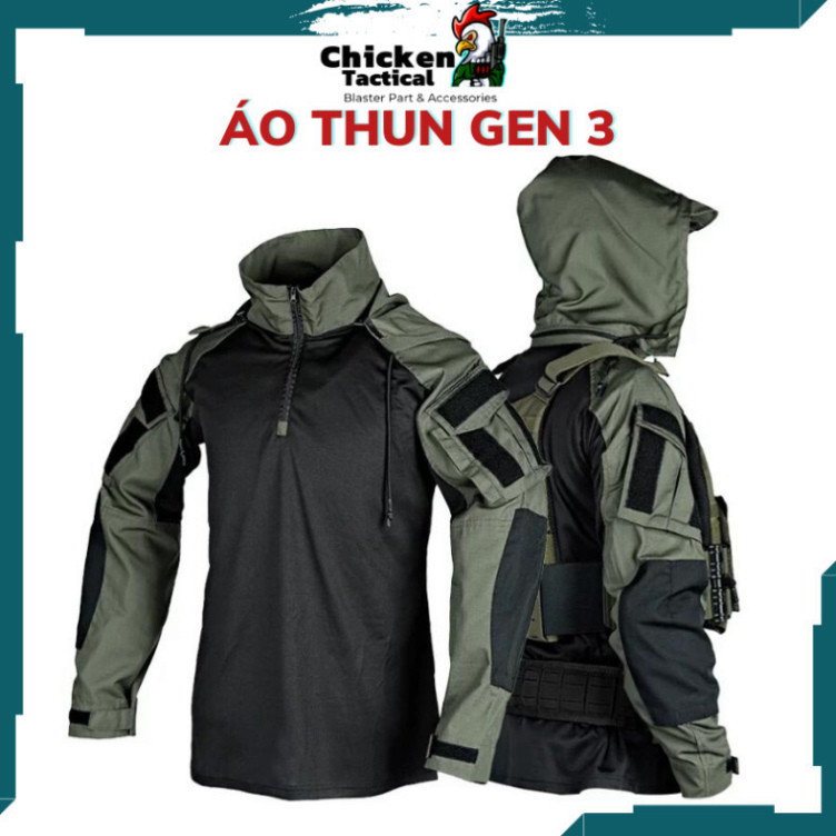 ก3 เสื้อยืดยุทธวิธีแขนยาว มีฮู้ด