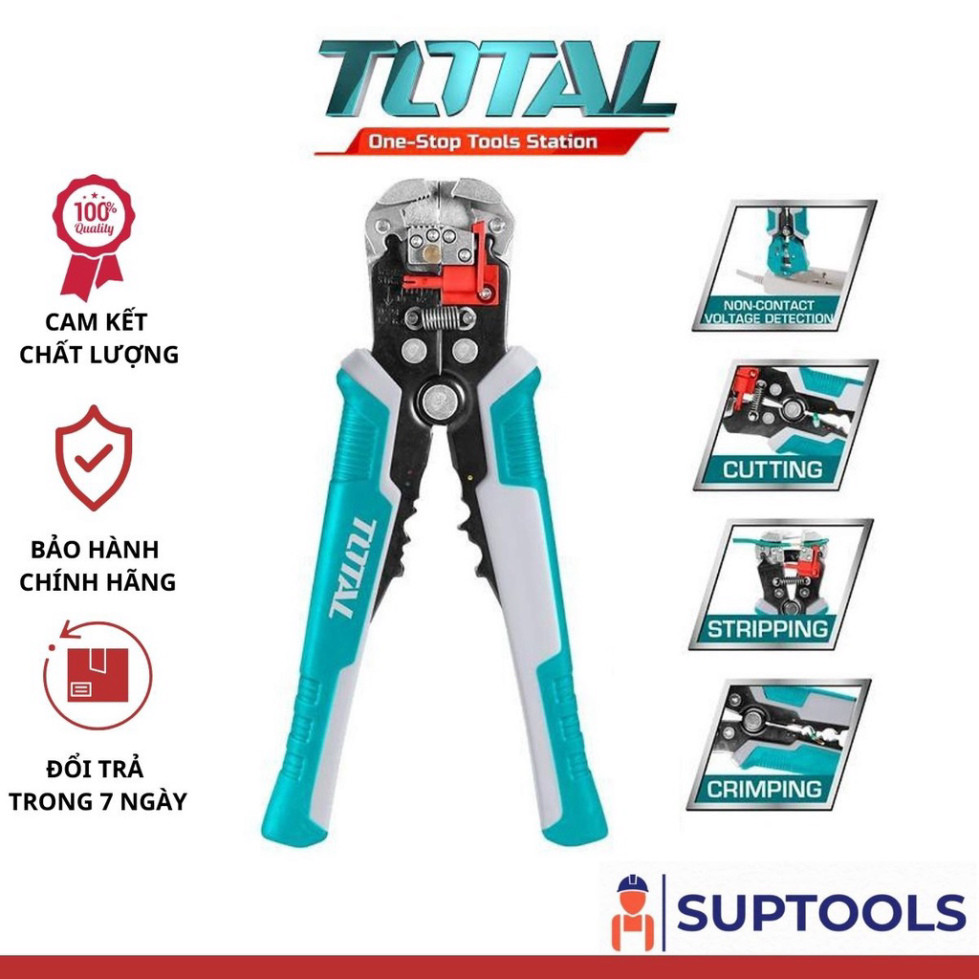 TOTAL THT คีมปอกสายไฟอัตโนมัติอัจฉริยะ152429 ตัดทองแดง อลูมิเนียม ลวดดัด (ของแท้ เครื่องมือ)