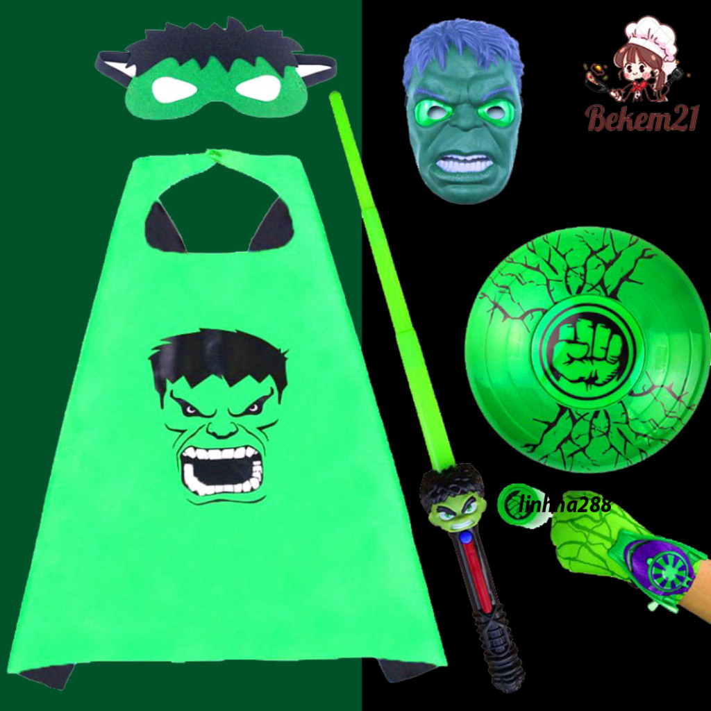 Disguised Clothing Set with Superhero Mask Captain America - Iron Man Iron Man - คนใหญ่และไกล