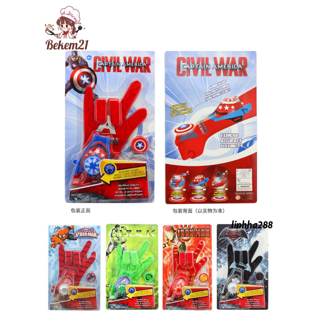 Iron Man ถุงมือซูเปอร์ฮีโร่ Spiderman spider Man Spiderman Iron Bat captain america คอสเพลย์