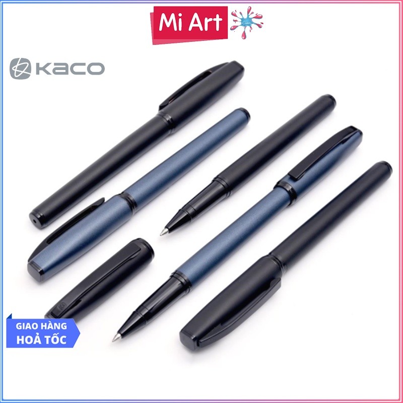 [ความเร็ว Hcm] KACO ELITE Black Ink Ballpoint Pen Aluminium Case - 0.5mm Nib