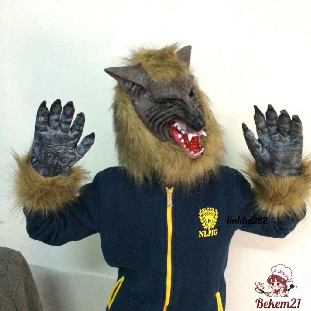 [VINYL FUR WOLF Silver Wolf Stress Wolf Halloween หน้ากากอินคาเนชั่น Fang Claw หมาป่าแปลกเหนือ