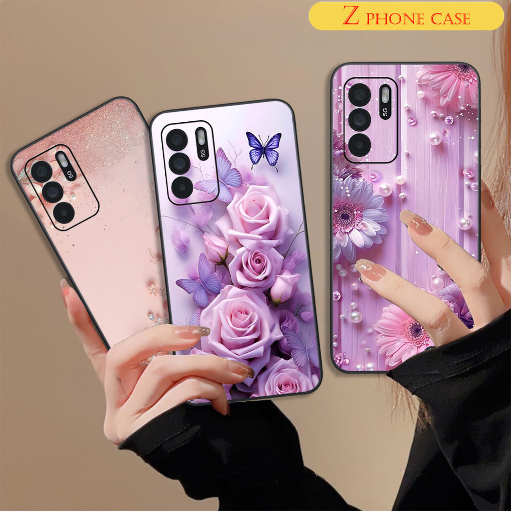 เคส Oppo Reno 6 5G / Reno 6Z 5G พร้อมเคสโทรศัพท์ Z พิมพ์ลายดอกไม้สวยงาม