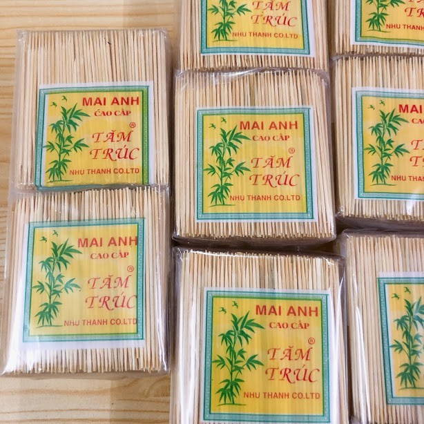 COMBO 5/10 SET ไม้จิ้มฟันไม้ไผ่แอปริคอทคุณภาพสูง (FHT)