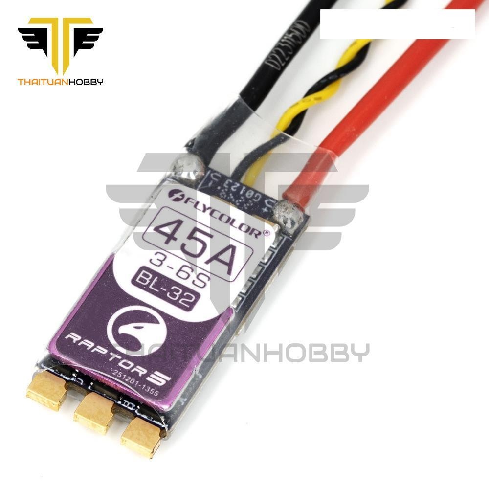 Flycolor Raptor 5 45a 3-6s Blheli32 ตัวควบคุมความเร็ว