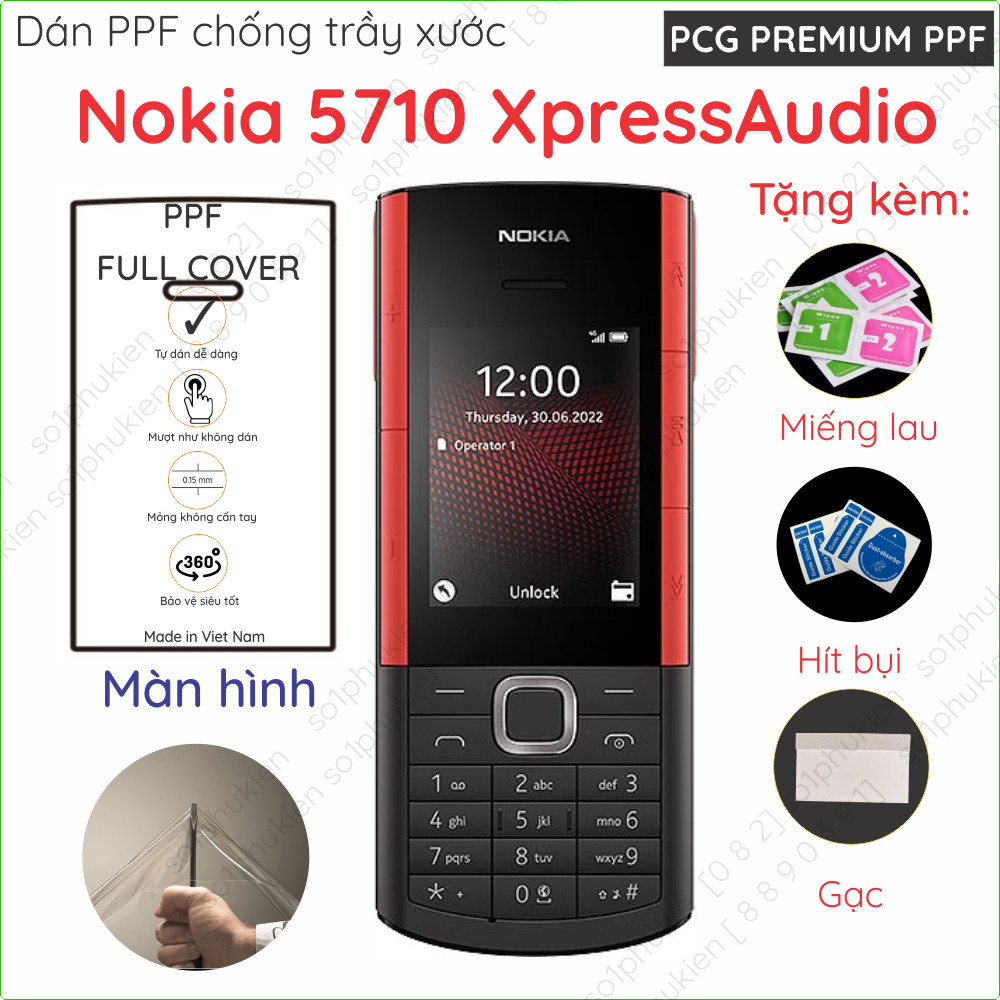 สติ๊กเกอร์ Nokia 5710 Xpress Audio PPF สําหรับจอ หลังใส แมทแท้