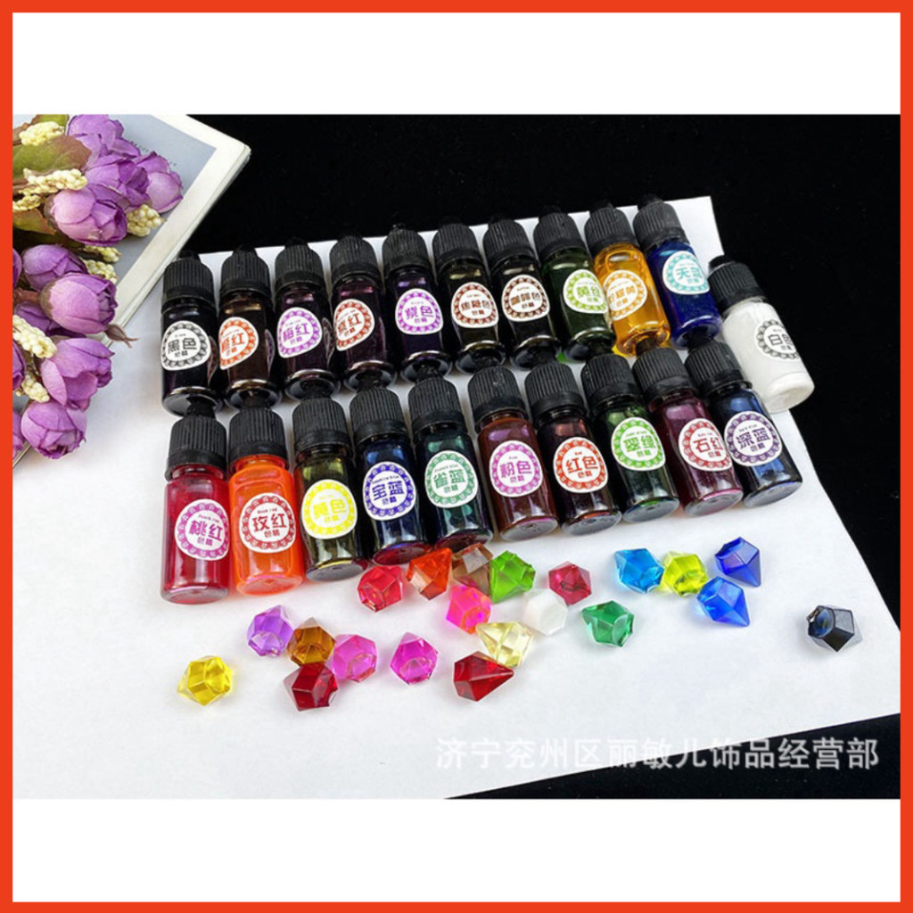 สีโปร่งแสง Epoxy Resin เฉพาะสีกาว UV สว่างใส