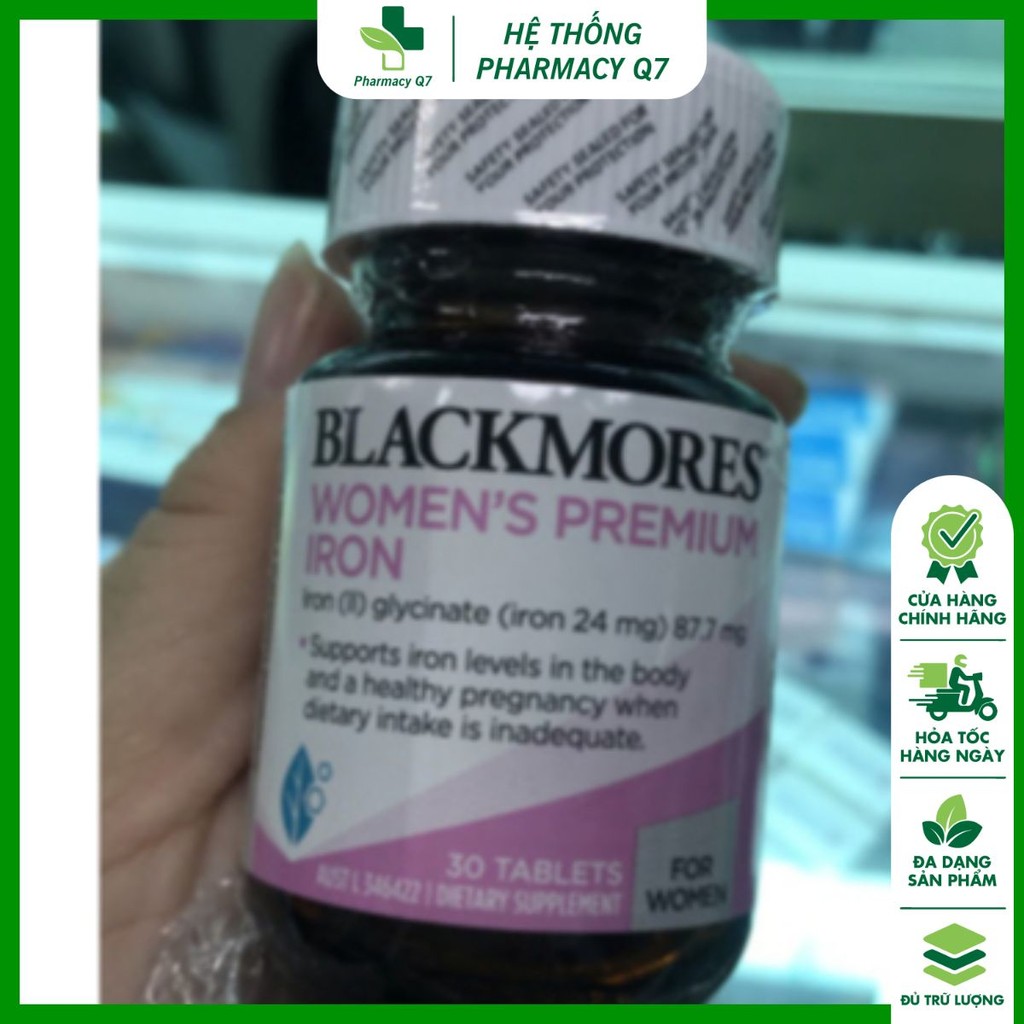 Blackmores Womens Premium Iron Iron ผลิตภัณฑ์เสริมอาหาร Blackmores ยาพยุงสุขภาพสตรี กล่อง 30 เม็ด