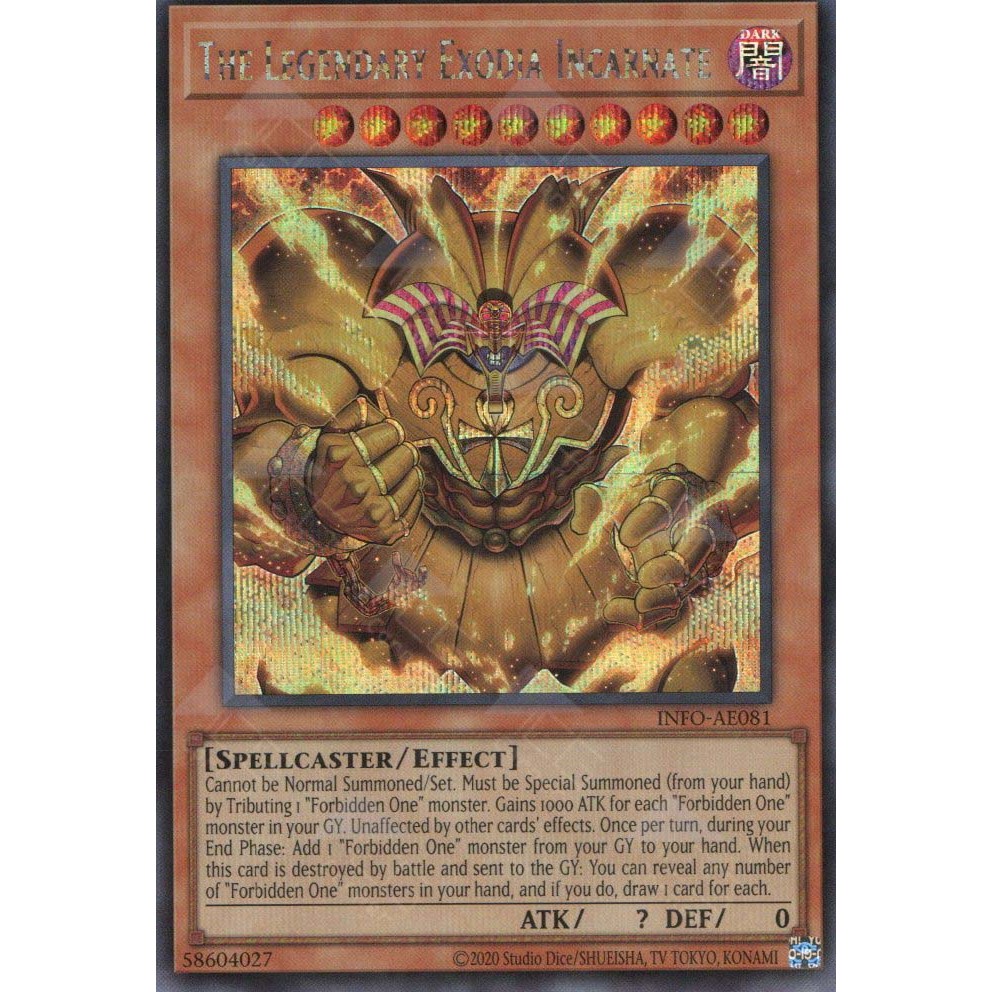 [ การ์ด Yugioh ของแท้ ] INFO-AE081 The Legendary Exodia Incarate