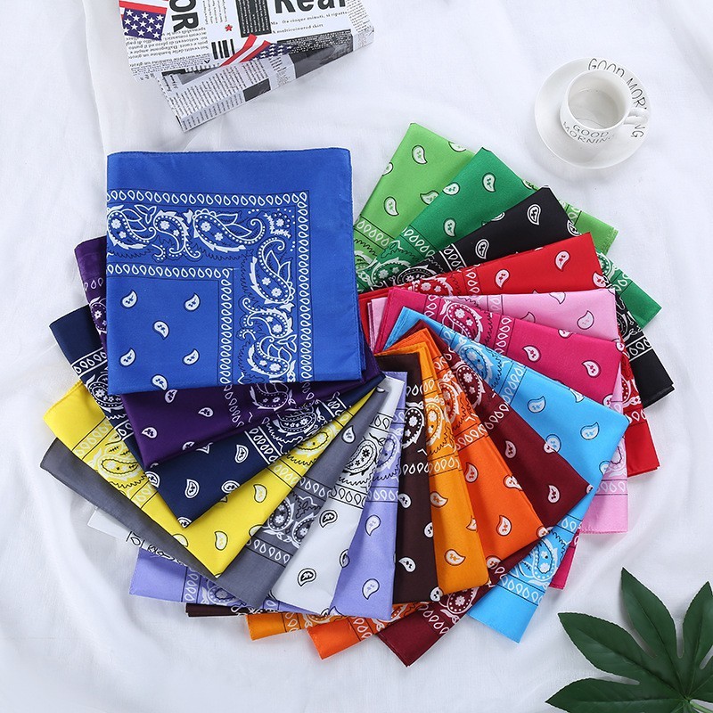 ผ้าโพกหัว ผ้าโพกหัวทรงสี่เหลี่ยม UNISEX Bandana สําหรับศีรษะ ผ้าพันคอคอ