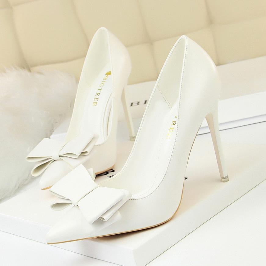 HIGH HEELS 9511-18 BIGTREE HIGH HEELS พร้อม BOW TOE MHH P14