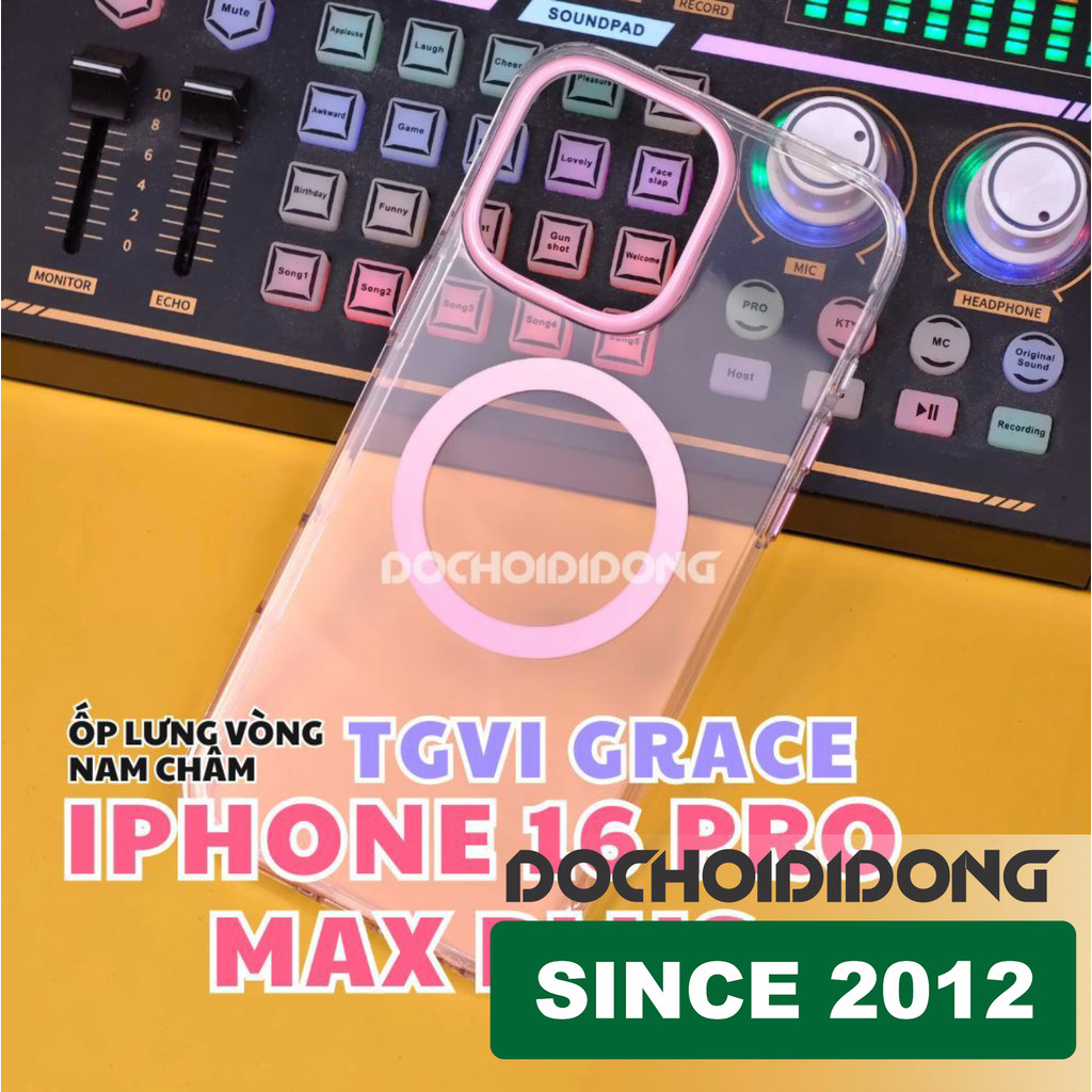 เคสใส iPhone 16 Pro Max Plus Grace ของ TGVI พร้อมวงแหวนแม่เหล็ก