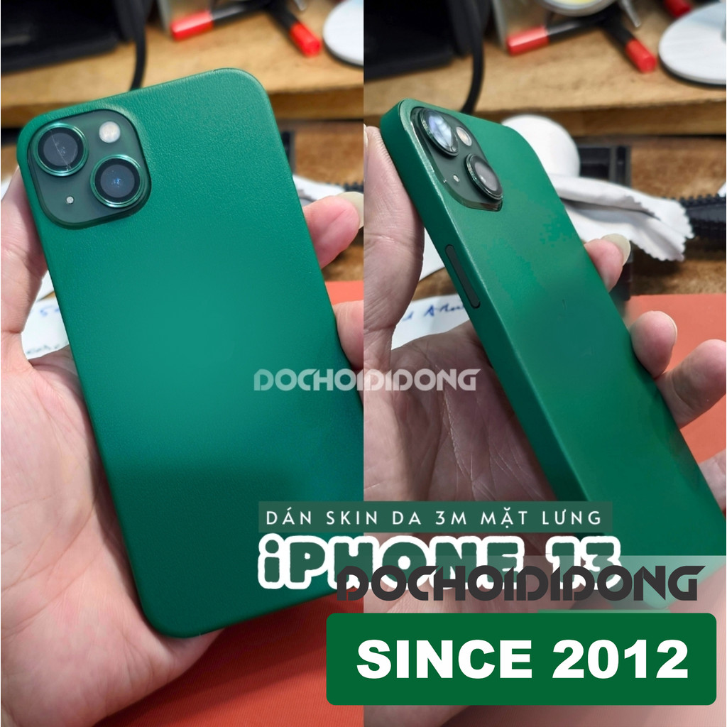 [หลายรุ่น] สติ๊กเกอร์ผิว PPF เปลี่ยนสีได้สําหรับ iPhone 13 Premium 3M Leather Pattern Version