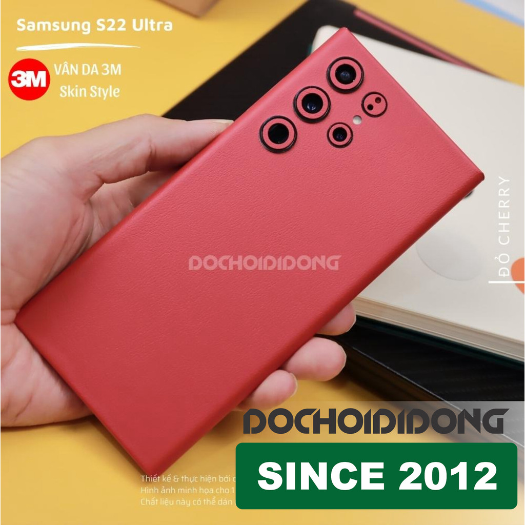 [Cherry Red] สติ๊กเกอร์ผิว 3M สําหรับ Samsung Note 8 Note 9 Note 10 Note 20 Plus Ultra 5G