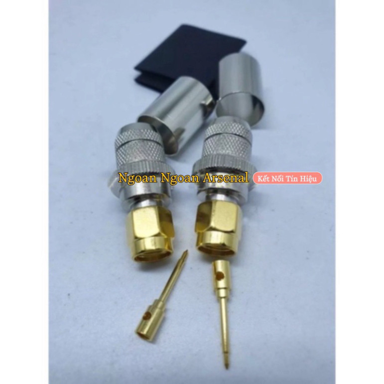 SMA ชายสําหรับ RG8/U, LMR 400, RG213 CABLE CONNECTOR: SMA MALE ลวด RG8