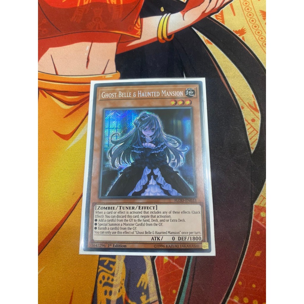 การ์ด Yugioh ของแท้ | Ghost Belle & Haunted Mansion - FOLD-EN033 - Secret Rare 1st Edition // HEAD M