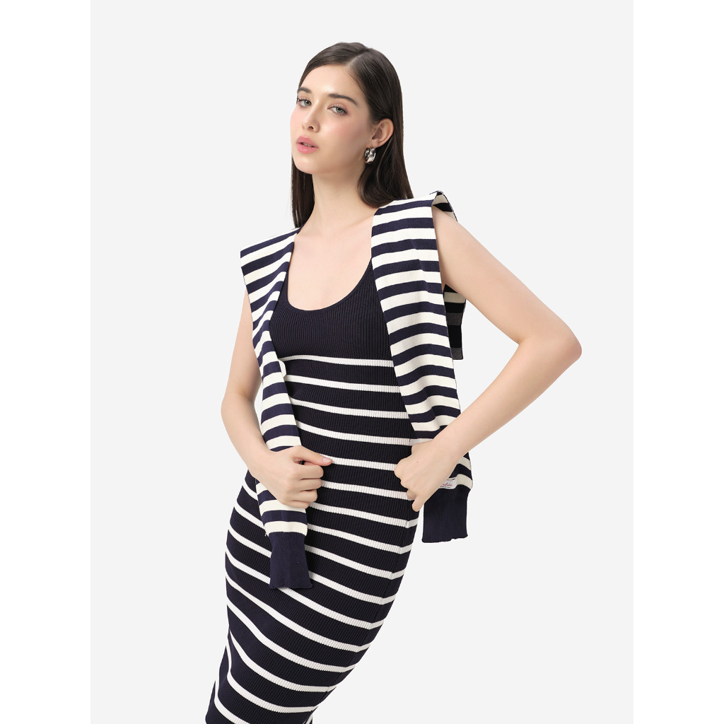 ผ้าพันคอขนสัตว์ Rechic Amos ลายทางสุดหรู