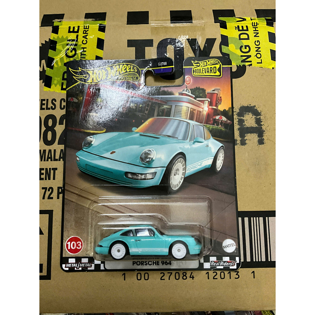 LeHuong Diecast - Hot Wheels Premium Porsche 964 (สีน้ําเงิน)