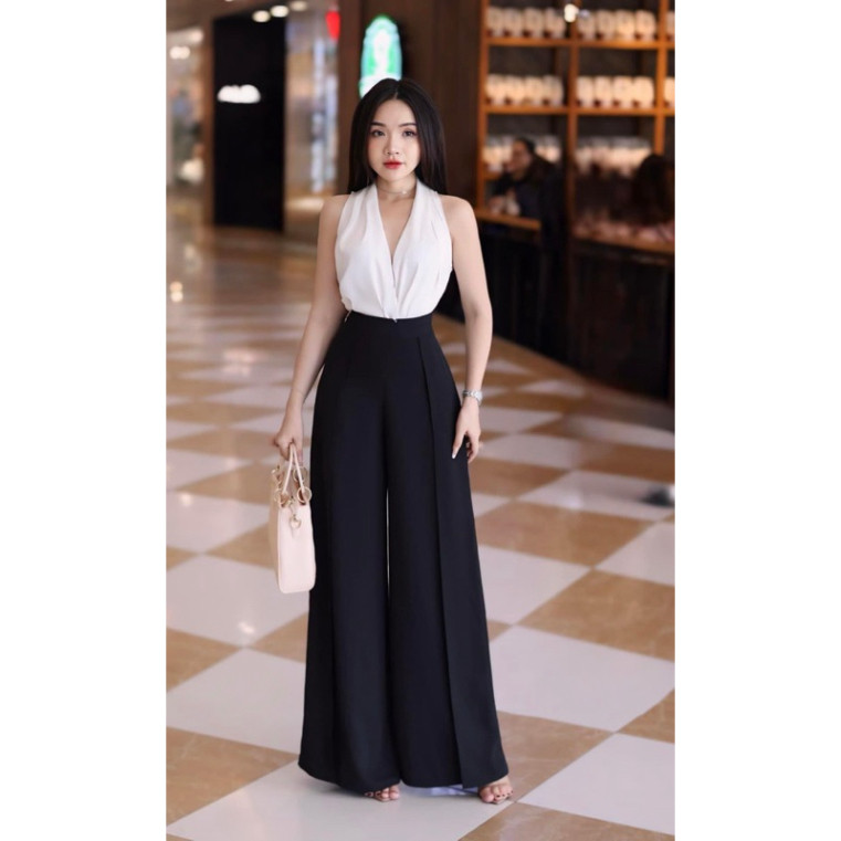 SET OF WIDE-LET PANTS AND BIRDS COLLECTION สําหรับ GOING OUT, GOING TO PARTIES, GOING TO LUXURY WEDD