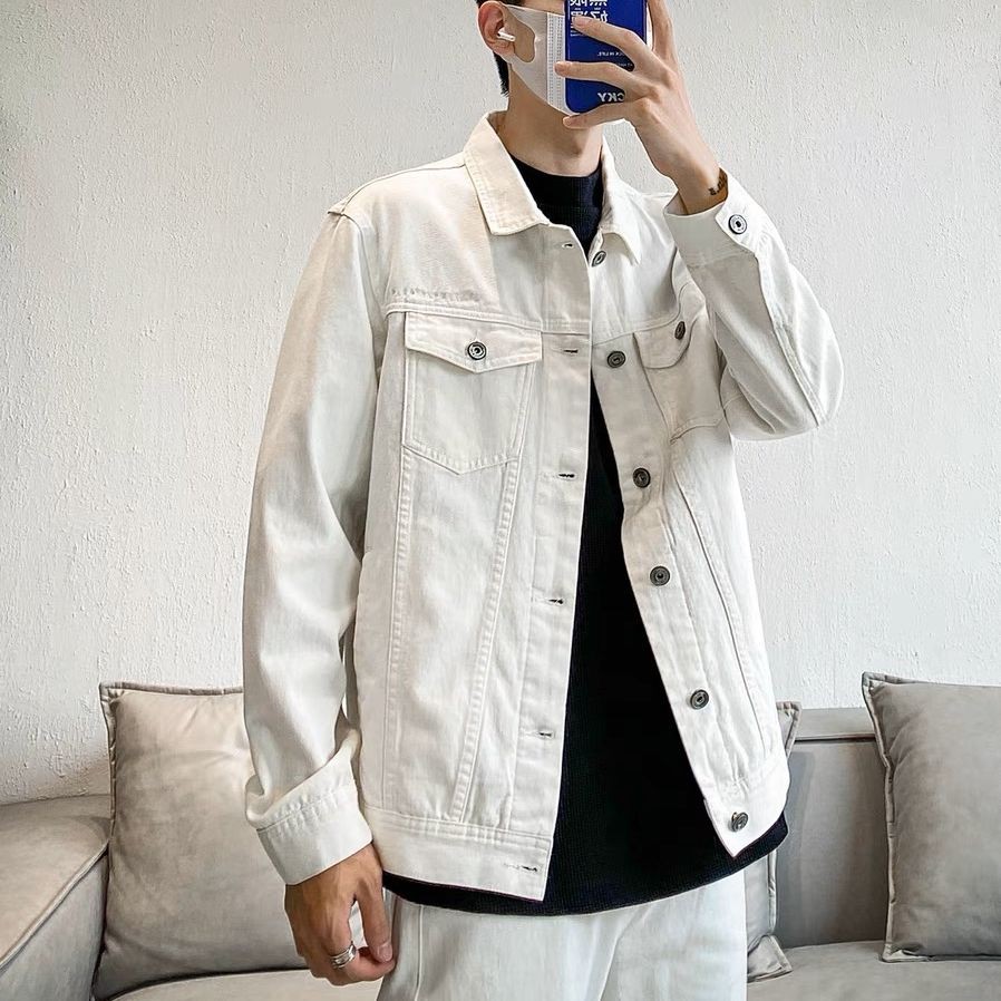 Light Color Cowboy Jacket ฤดูใบไม้ผลิและฤดูใบไม้ร่วง Easy to Coordinate Jacket VIET FASHION