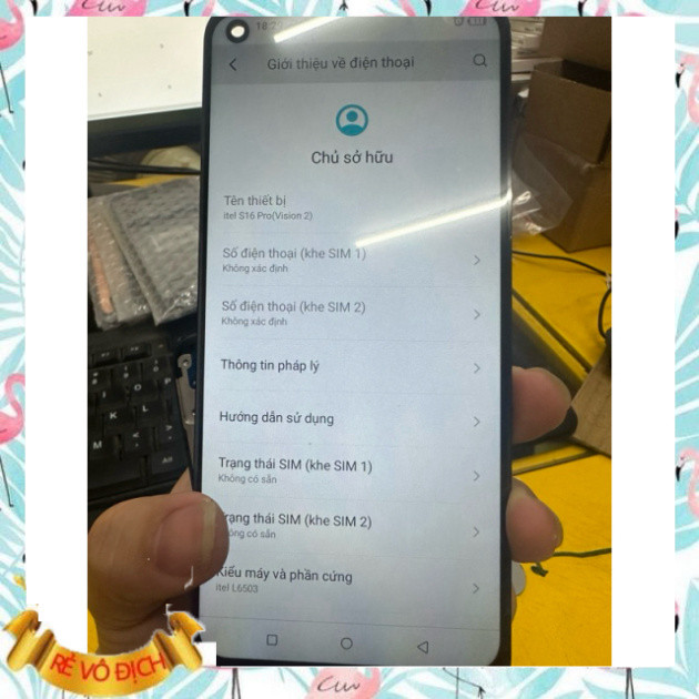หน้าจอ Itel Vision 2 L6503/s16 pro