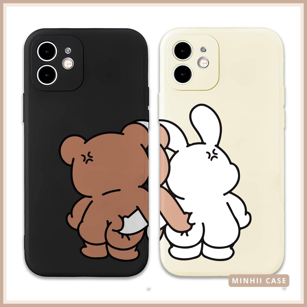 เคส Oppo tpu ขอบสี่เหลี่ยมคู่รัก Oppo A1K/A3S/32/52/53/54/74/76/93/94 REALME C1/2/3/5/PRO...