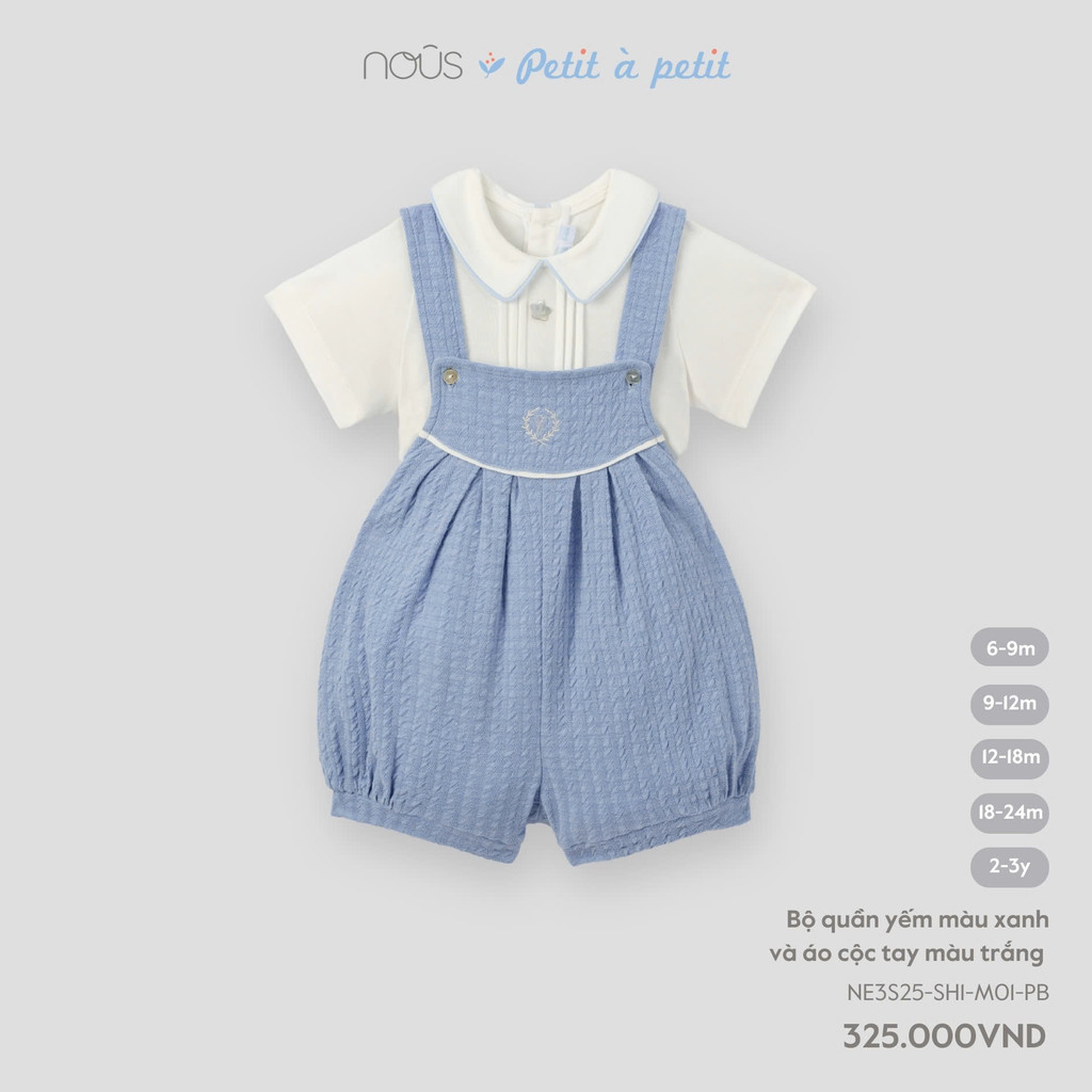 NOUS - ชุดเสื้อเบลเซอร์สีน้ําเงินและสีขาว - 6M 9M 12M 18M 2Y - SS25.T3A- ZN790