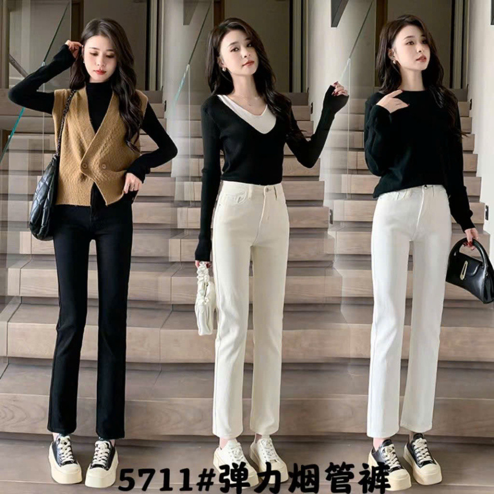 {GUANGZHOU} กางเกงยีนส์ทรงหลวม กางเกงยีนส์ SOFT BUGGY สําหรับ CHILDREN