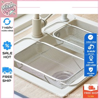 Rổ Rửa Rau Củ Quả Bằng Thép Không Gỉ Có Thể Thu Gọn, Giá Úp Chén Đĩa Ráo Nước Tiện Dụng Cho Bồn Rửa